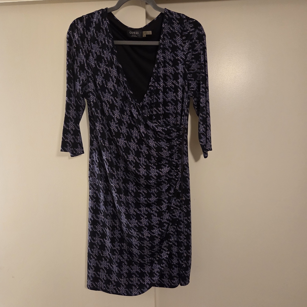 Guess Faux Wrap Fitted Dress